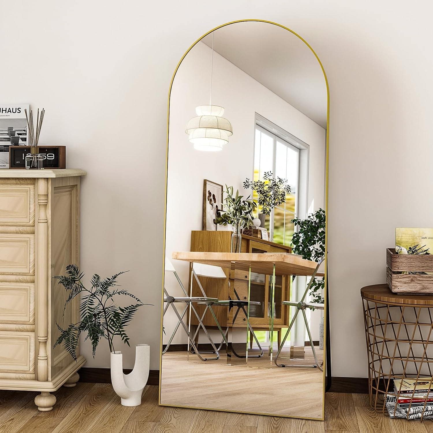 Full Length Floor Mirror - Black